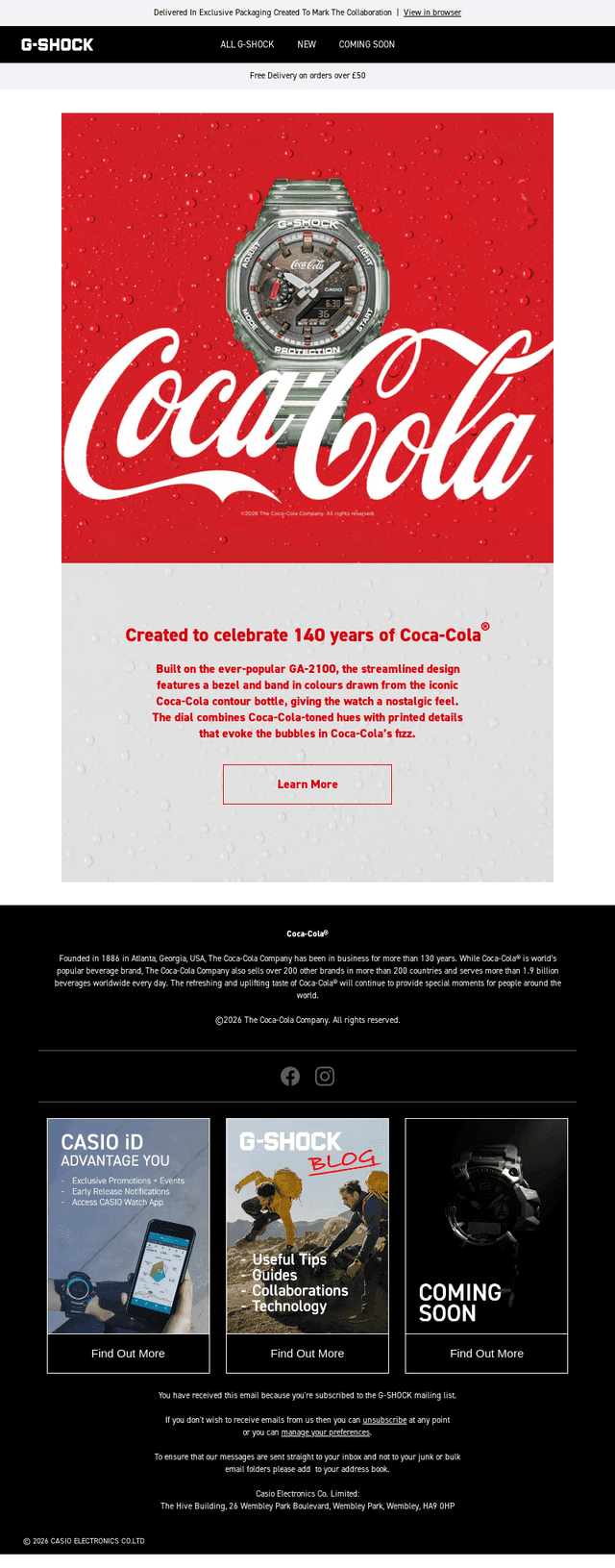 Casio email from Fri, May 15, 2026