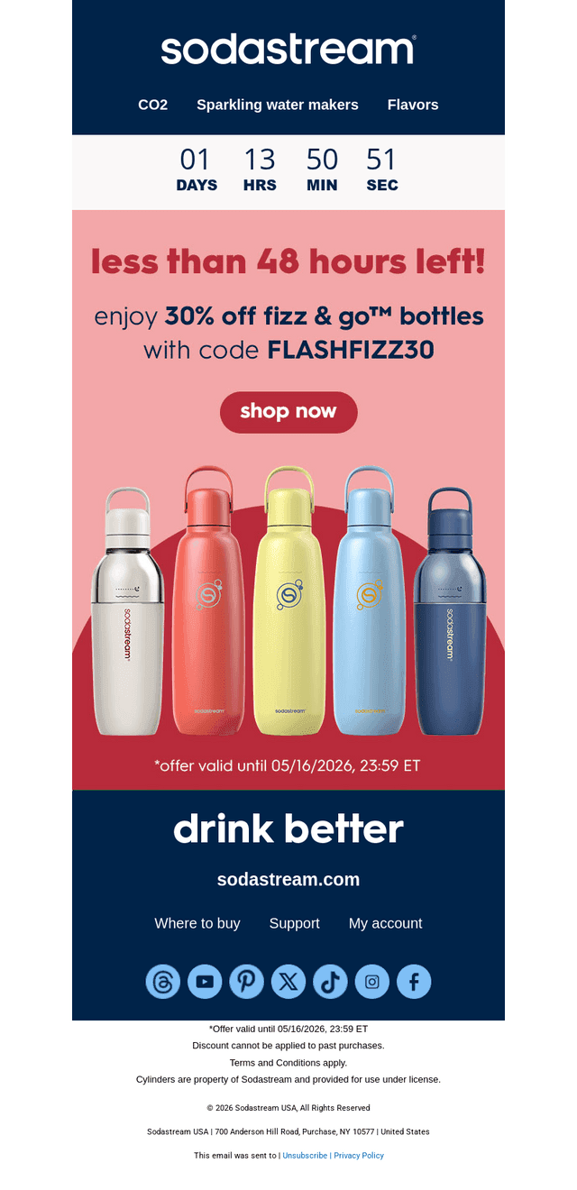 SodaStream email from Fri, May 15, 2026