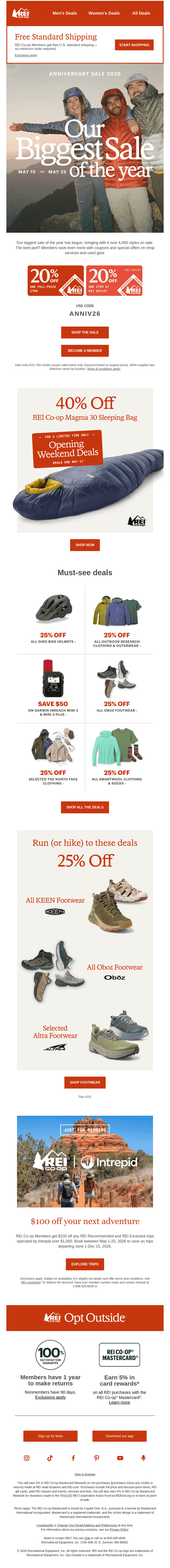 REI email from Fri, May 15, 2026