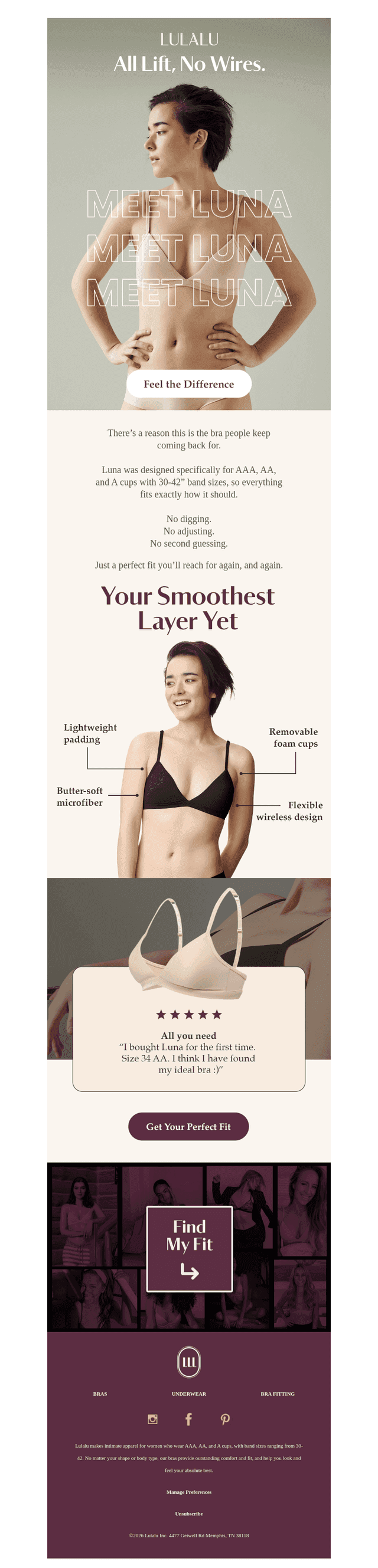 Lula Lu Petite Lingerie email from Fri, May 15, 2026