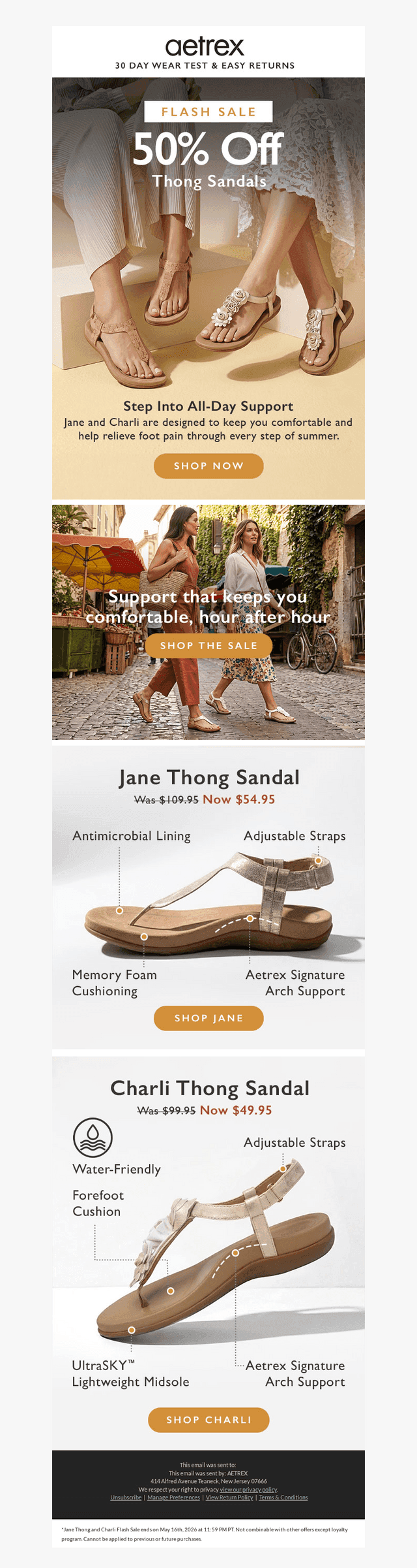 Half Off: Jane and Charli Thong Sandals