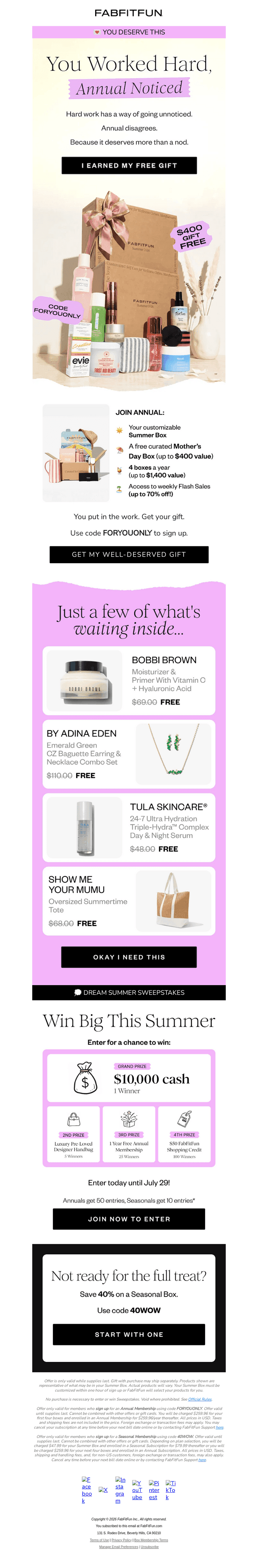 FabFitFun email from Sat, May 16, 2026