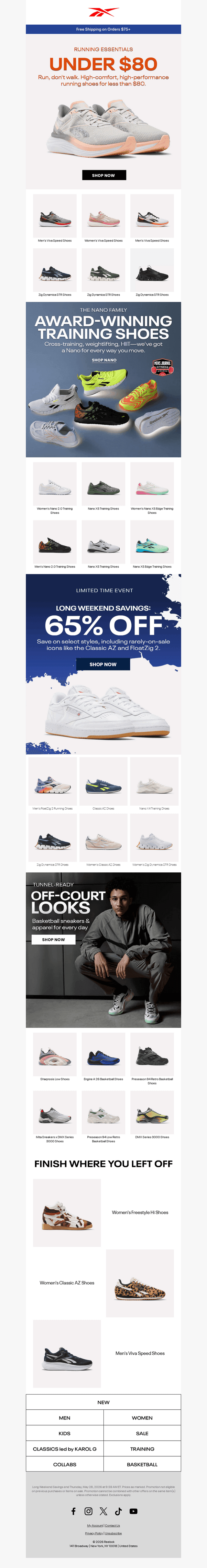 Running Shoes for $80 or Less