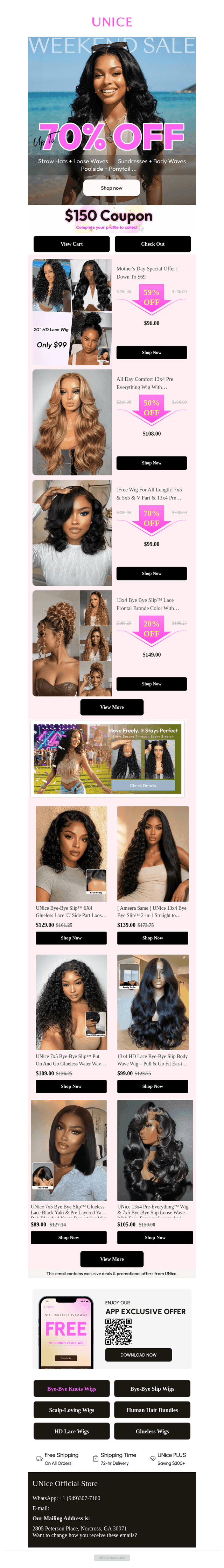 Was $330, Now $99 get 2 wigs!