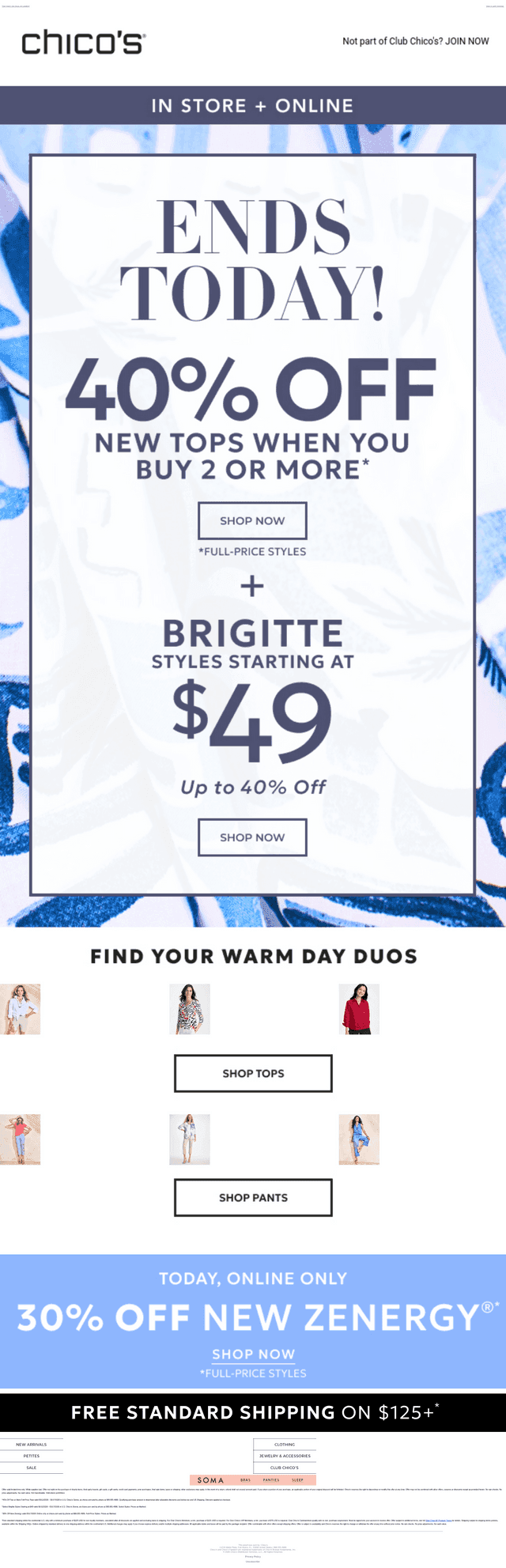 Ends Tonight: 40% Off 2+ Tops | Brigitte from $49