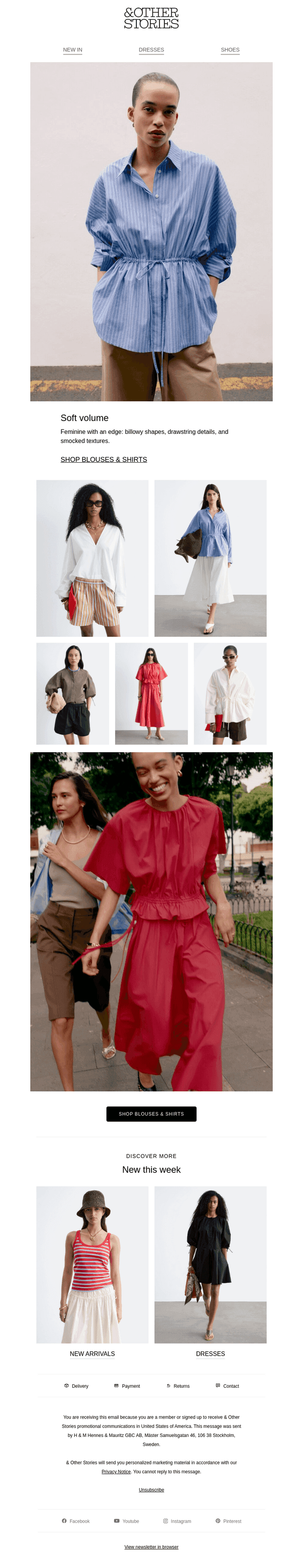 Sculptural shirts for summer