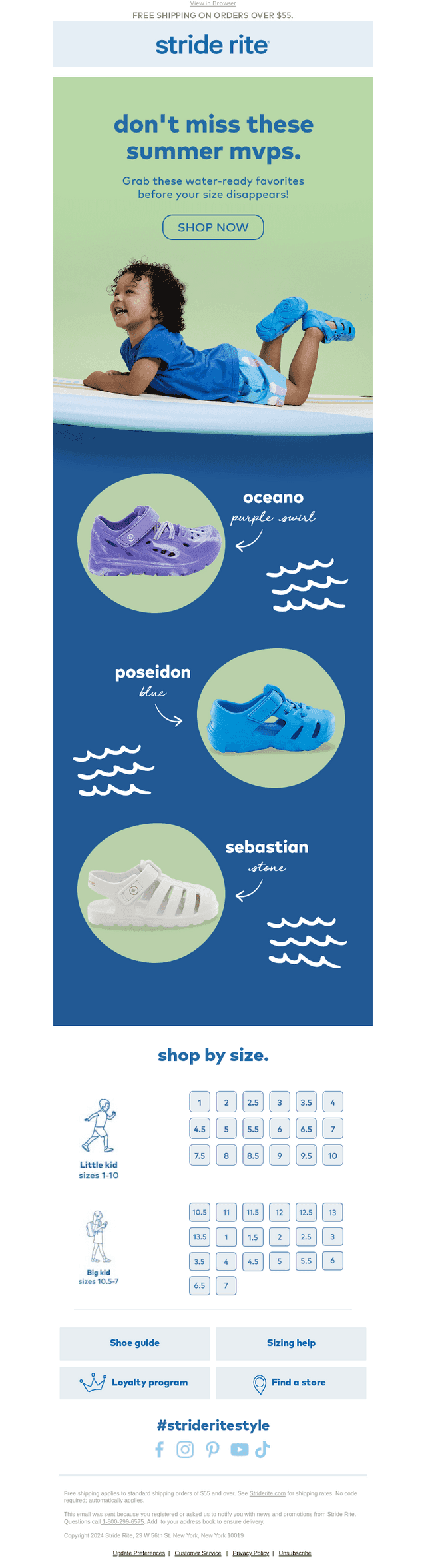 Stride Rite email from Mon, May 18, 2026