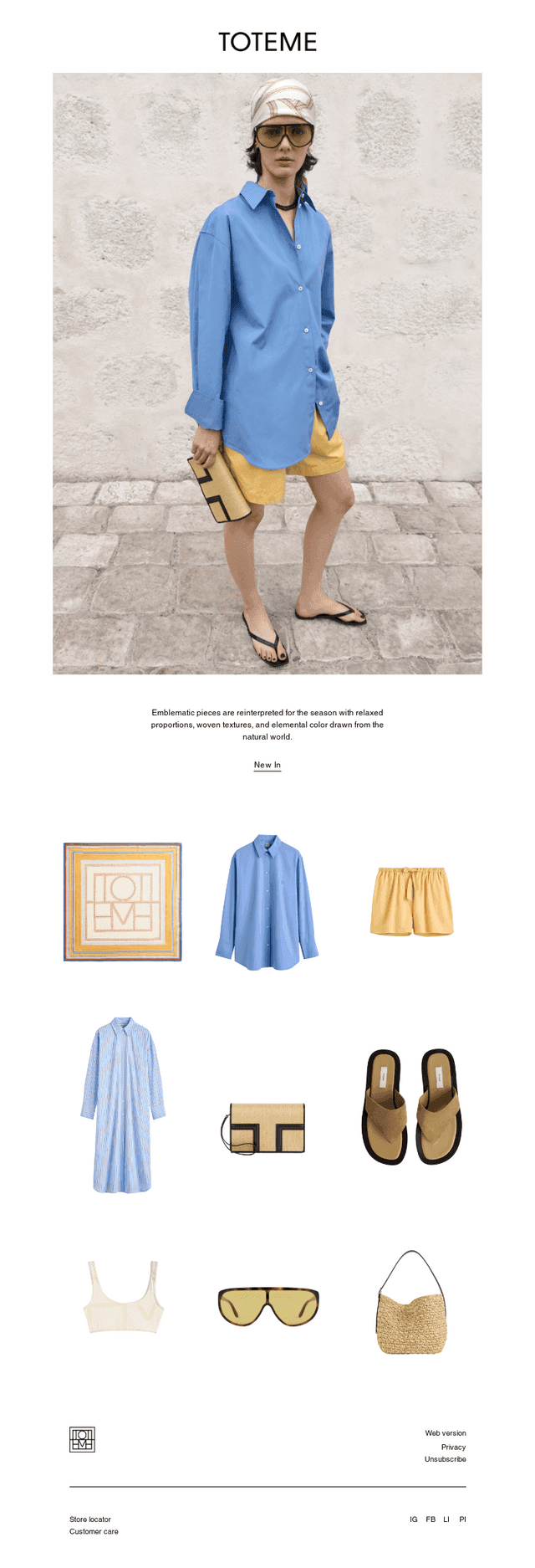 Elements of a summer wardrobe