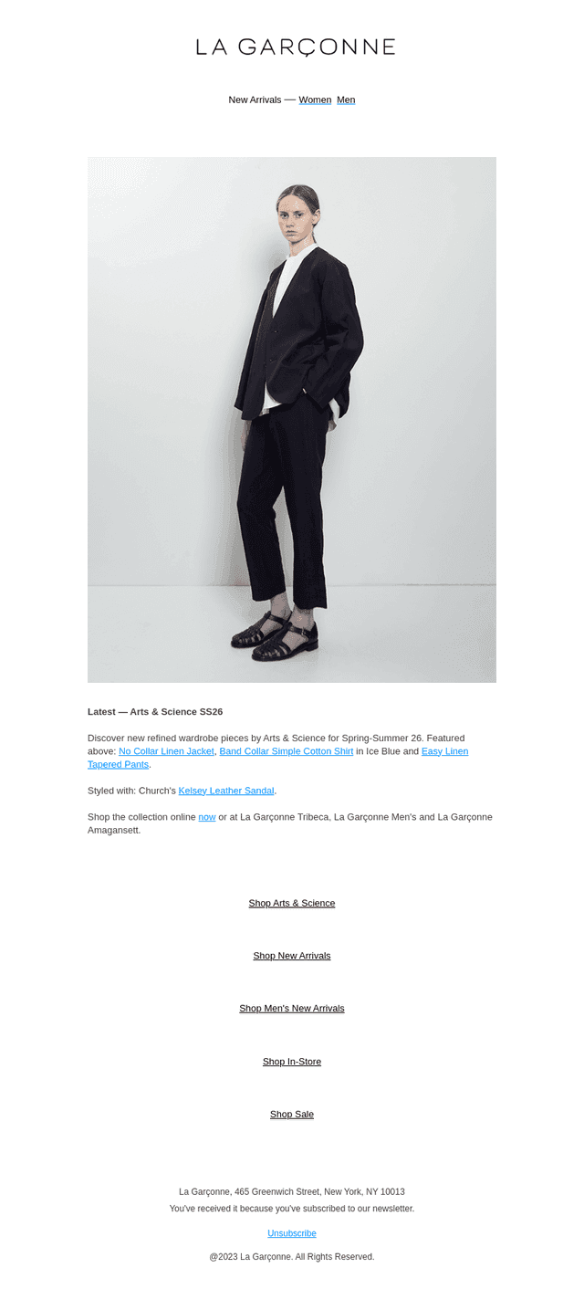 Latest — Arts & Science Spring-Summer 26