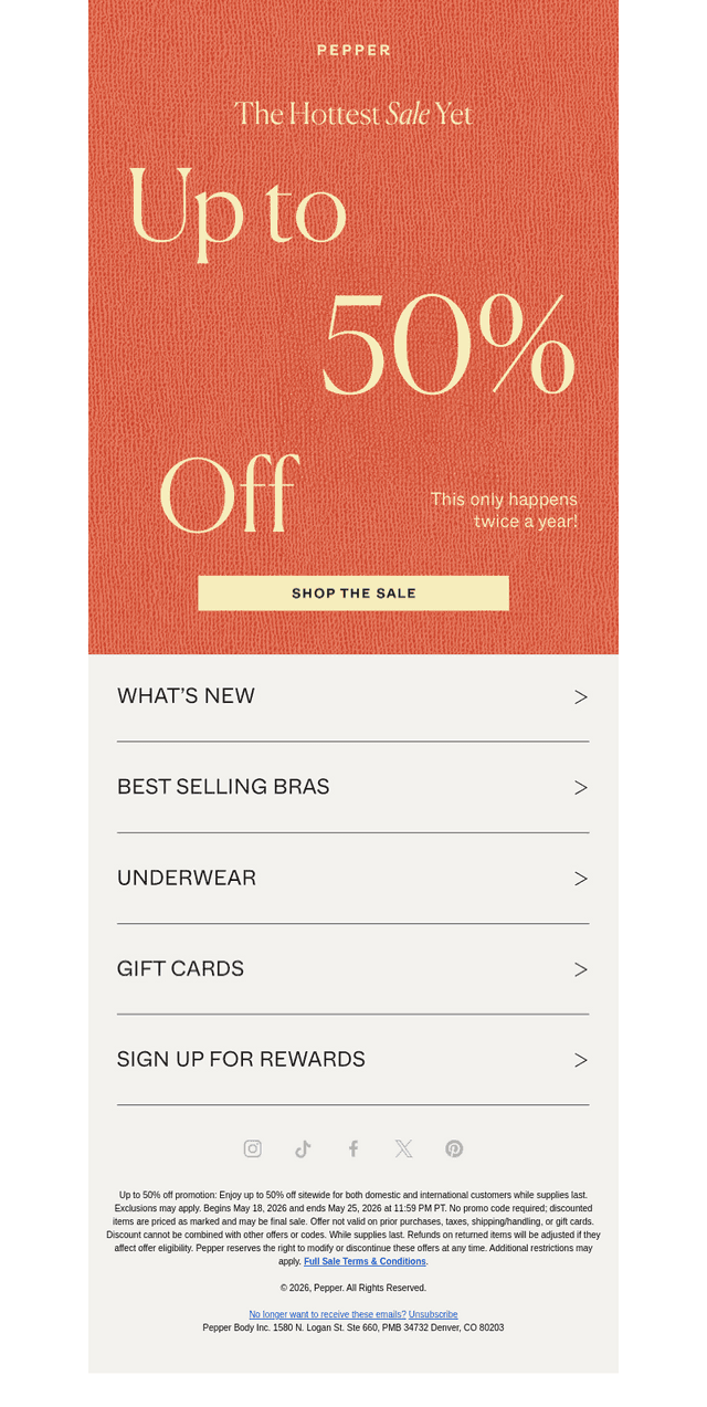 Up to 50% off? Sheeeeesh 🥵
