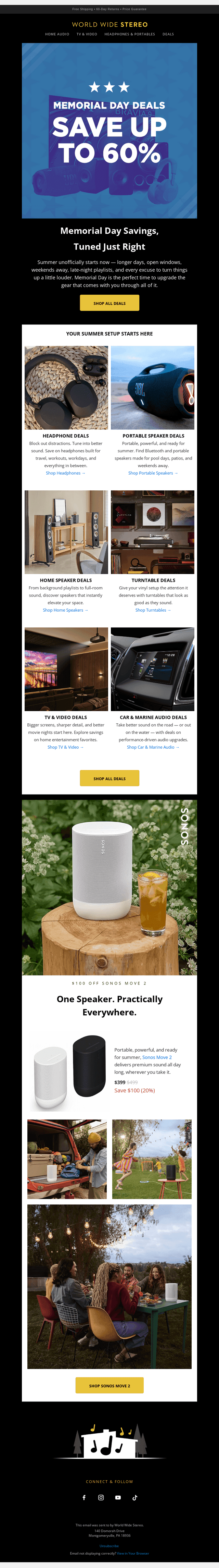 World Wide Stereo email from Tue, May 19, 2026