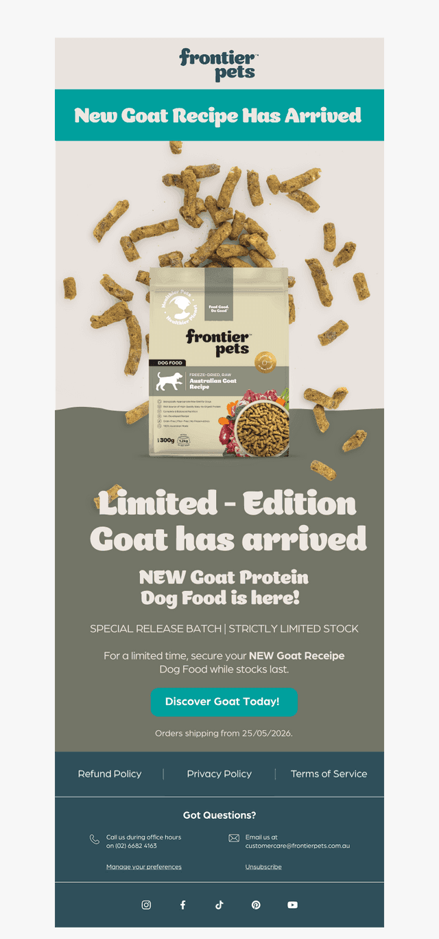Frontier Pets email from Tue, May 19, 2026