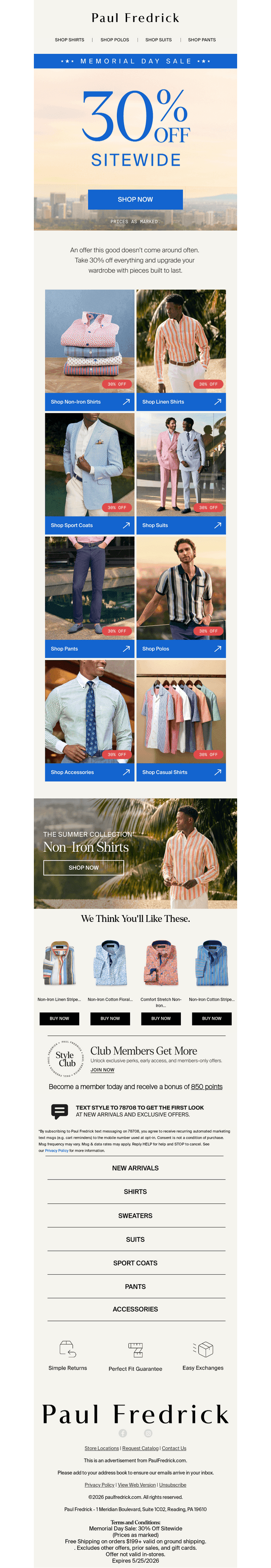 30% off starts now.