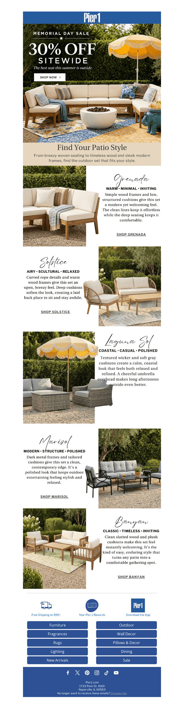 30% OFF SITEWIDE. Find Your Patio Style.