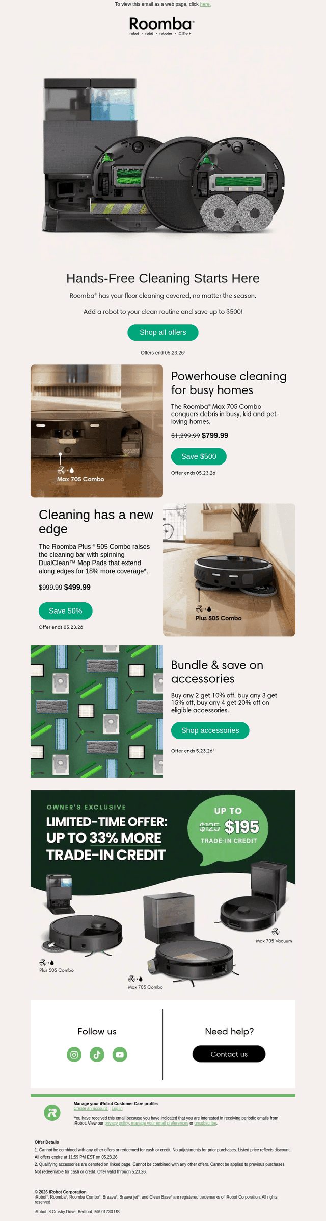 iRobot email from Tue, May 19, 2026