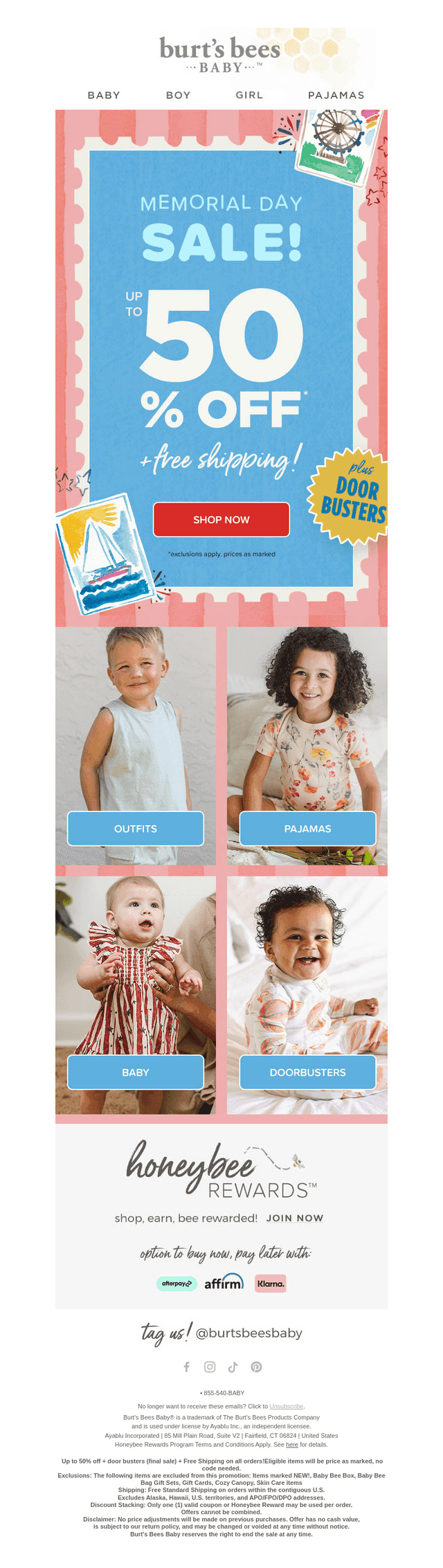 Burt's Bees Baby email from Tue, May 19, 2026