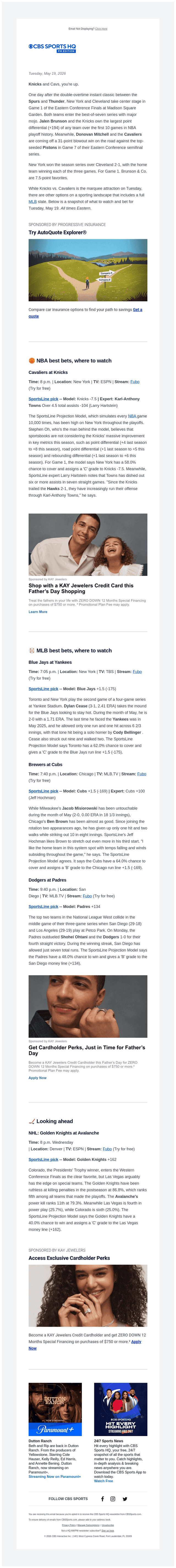 CBS email from Tue, May 19, 2026