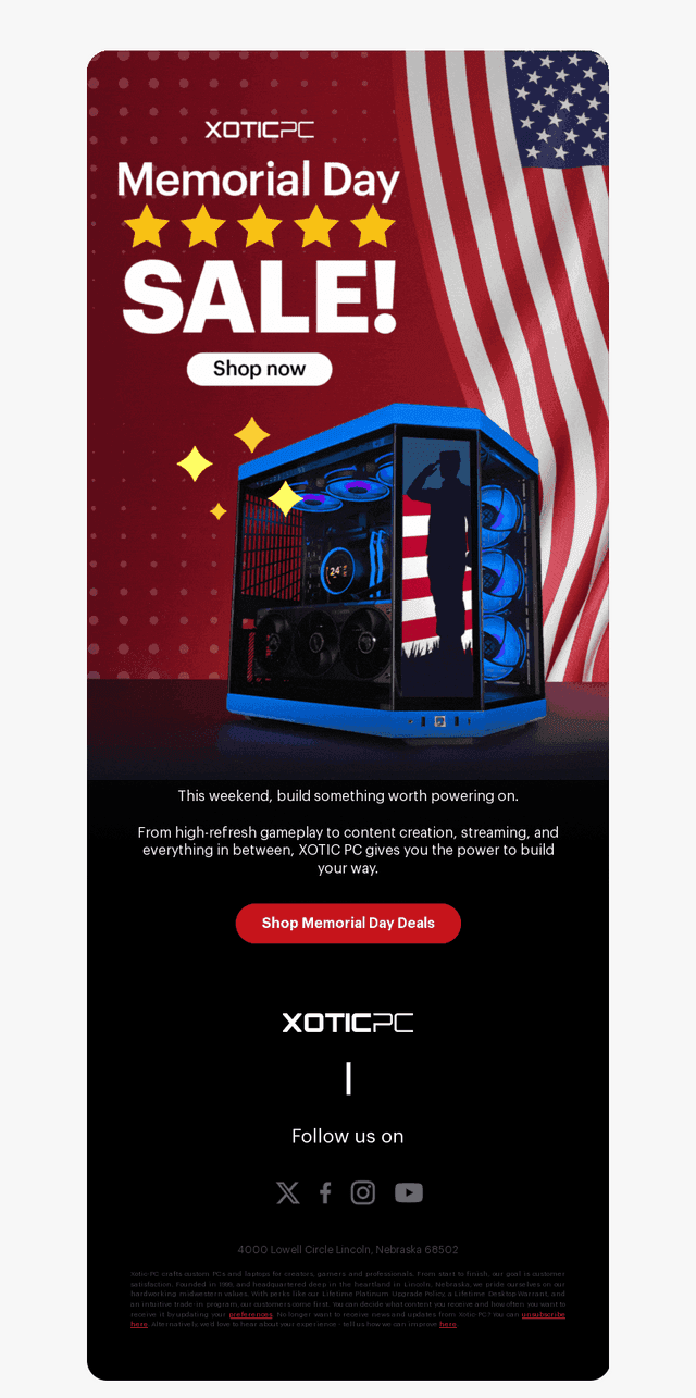 XOTIC PC email from Wed, May 20, 2026
