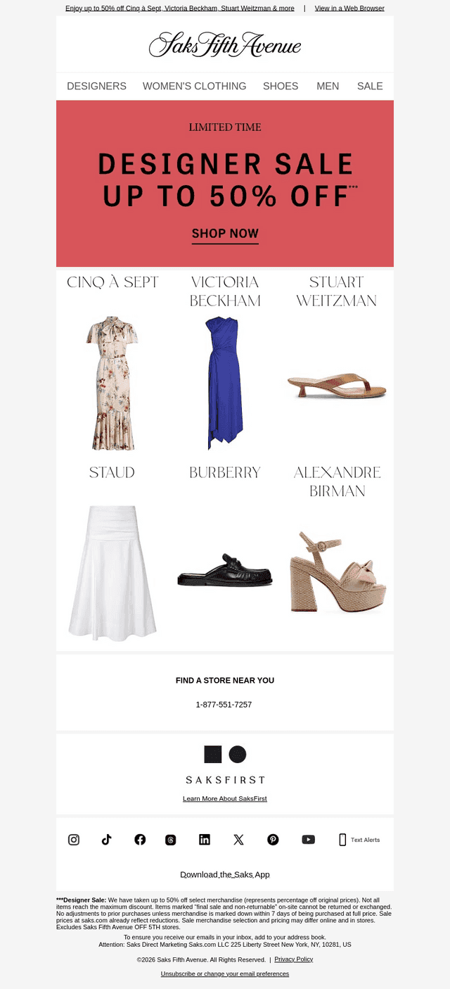 Your favorite designer styles could be 50% off