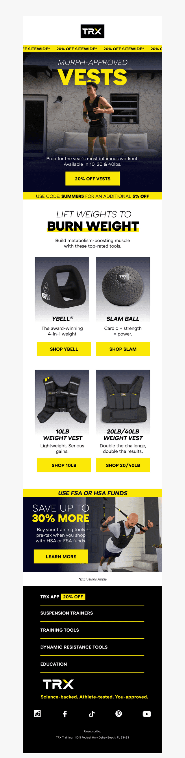 TRX Training email from Wed, May 20, 2026