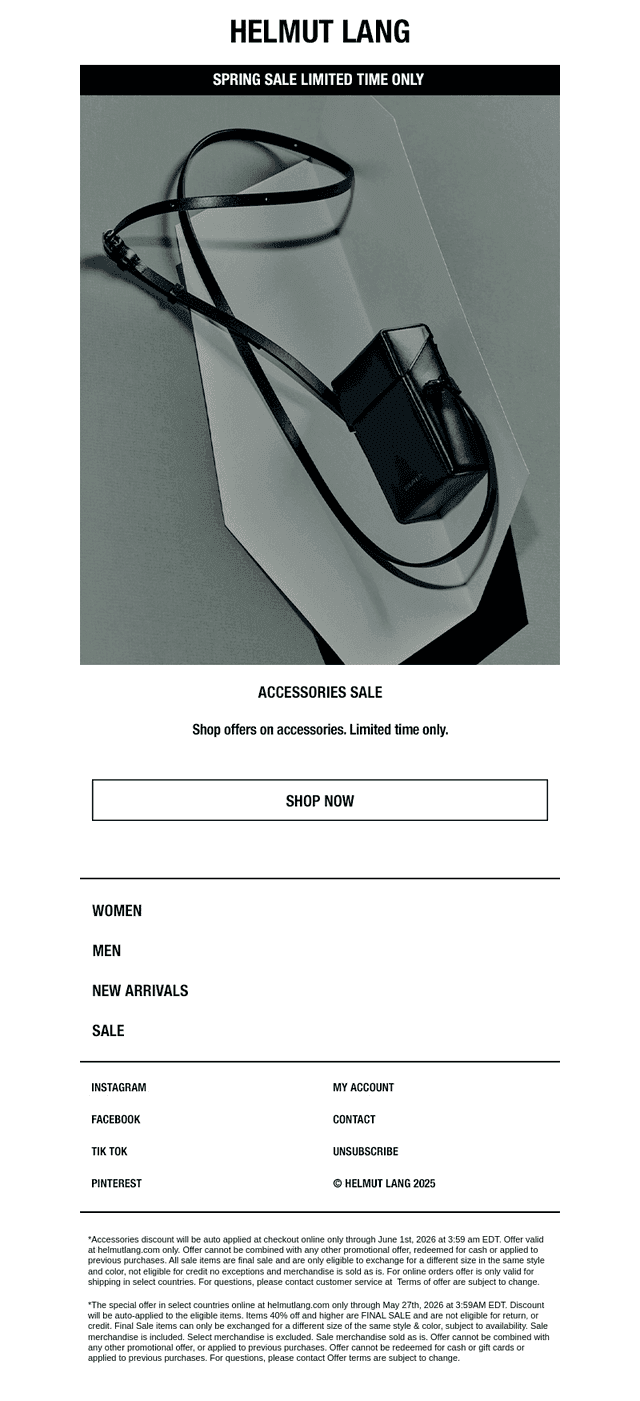 ACCESSORIES SALE, STILL ON