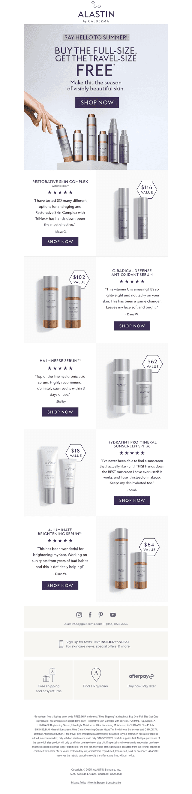 ALASTIN Skincare email from Wed, May 20, 2026