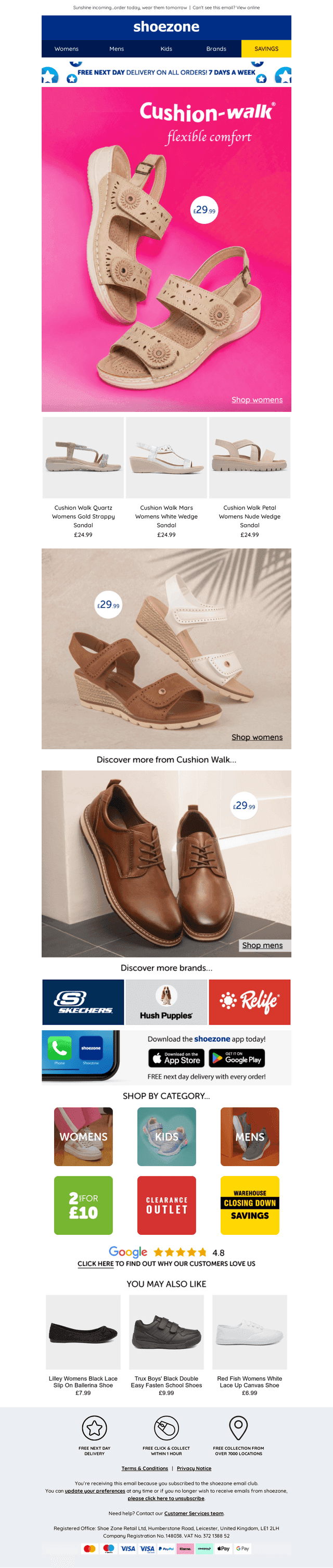 Wedge sandals designed for all day comfort!