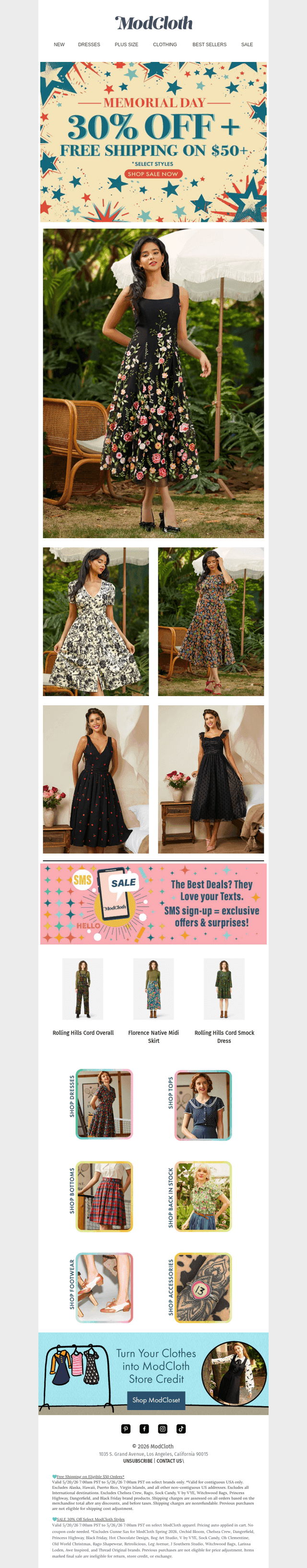 30% Off + Free Shipping on Orders $50+