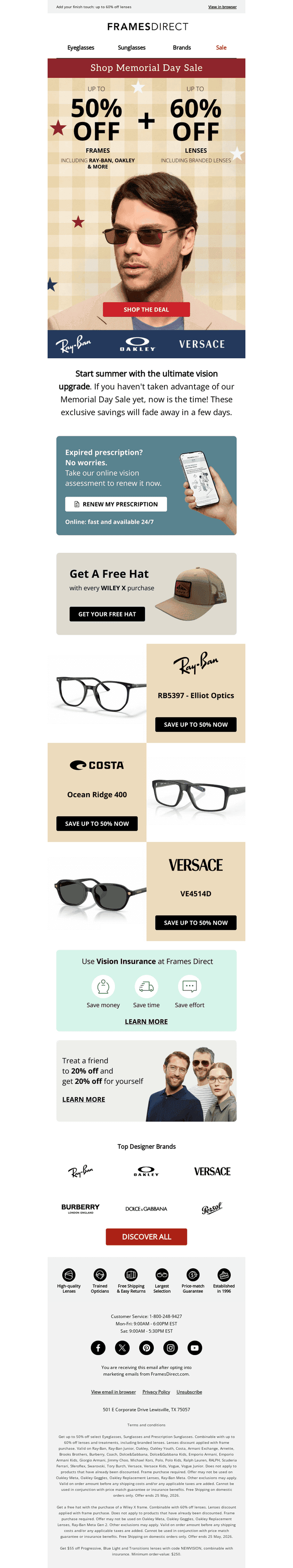 FramesDirect email from Wed, May 20, 2026