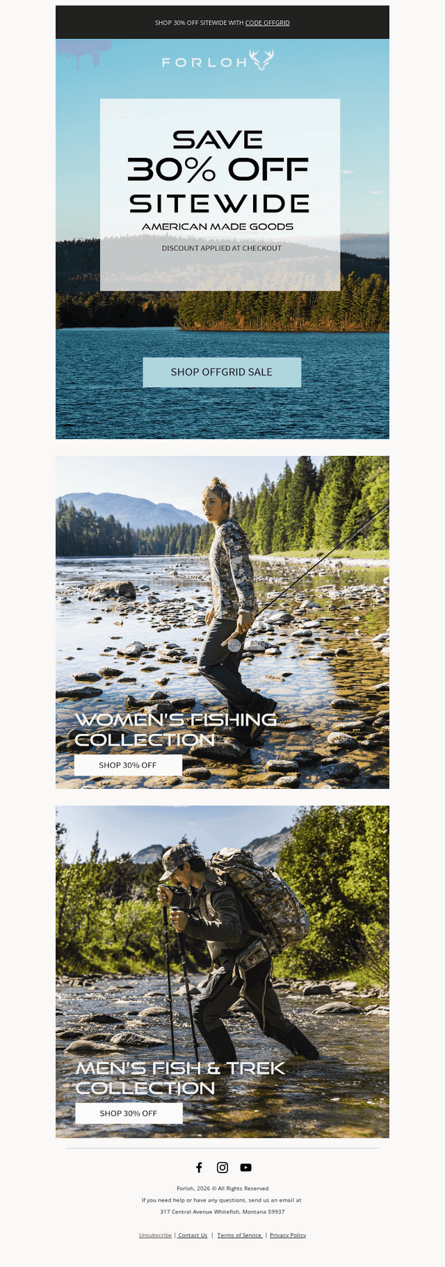 Get Off Grid with 30% Off Sitewide