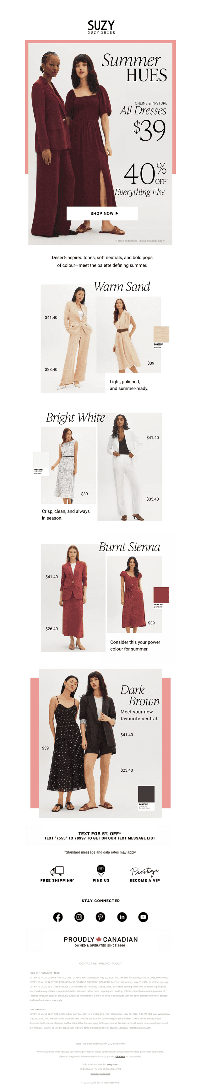 EVERY DRESS, NOW $39
