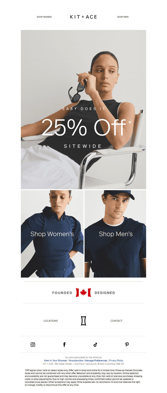 25% Off Storewide Is On