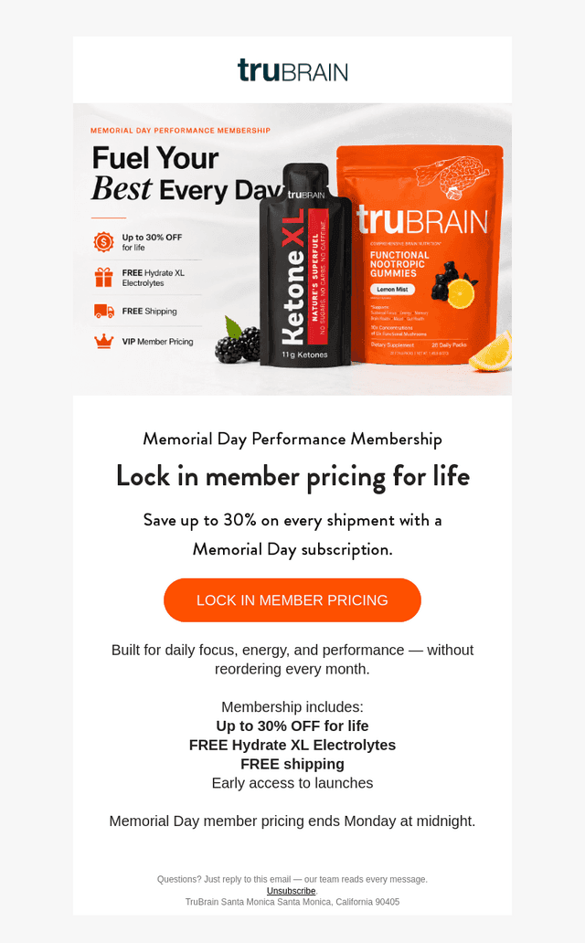 TruBrain email from Thu, May 21, 2026