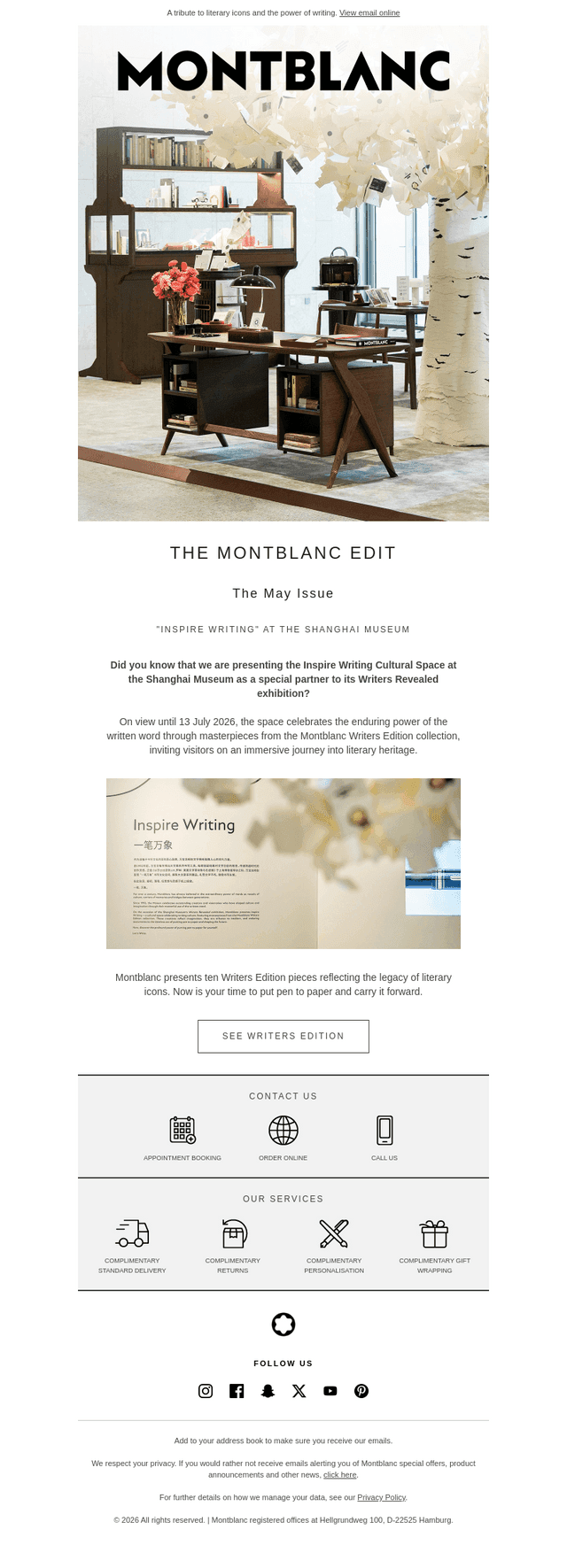 Montblanc email from Thu, May 21, 2026