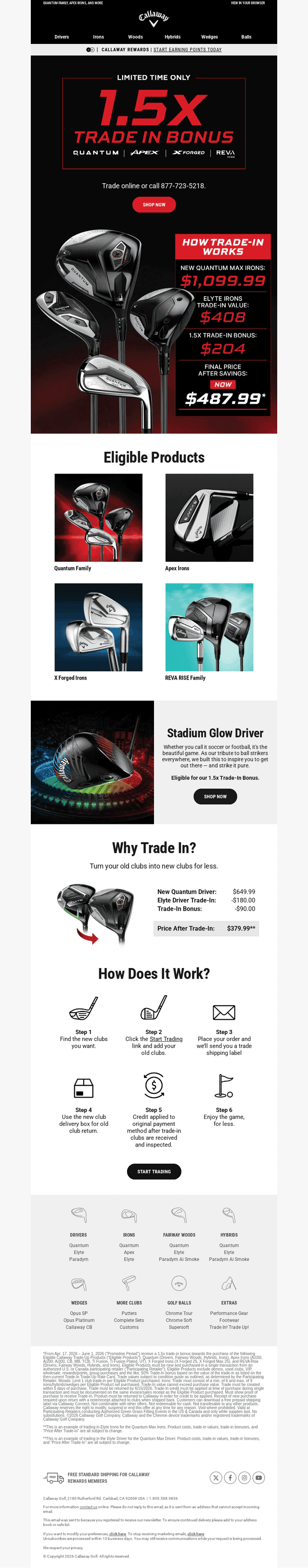 Callaway Golf email from Thu, May 21, 2026
