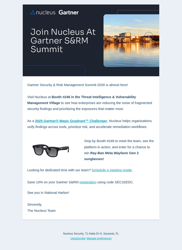 Meet the Nucleus Team at Gartner S&RM 2026