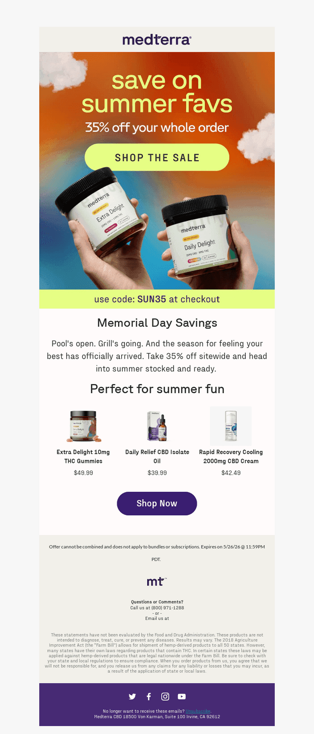 35% Off for Memorial Day ✨