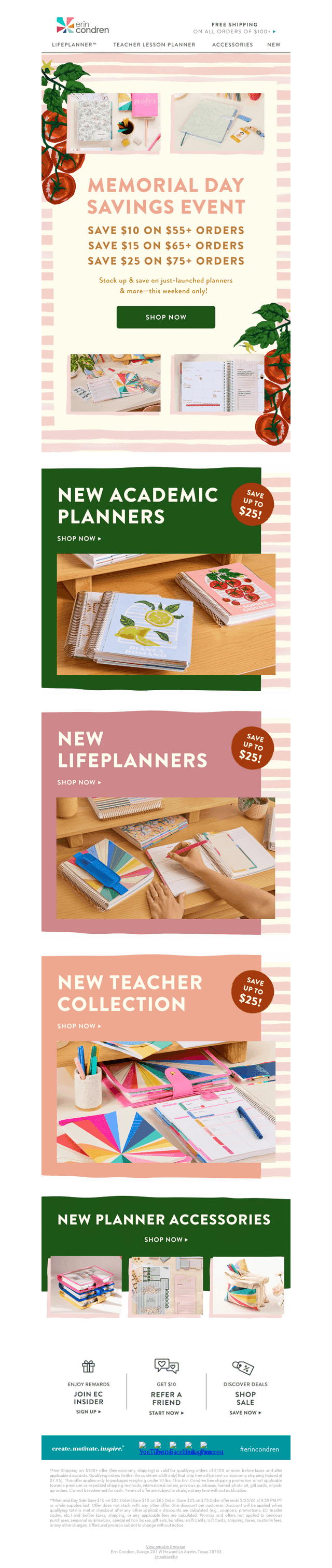 Thinking about a new planner? Save up to $25