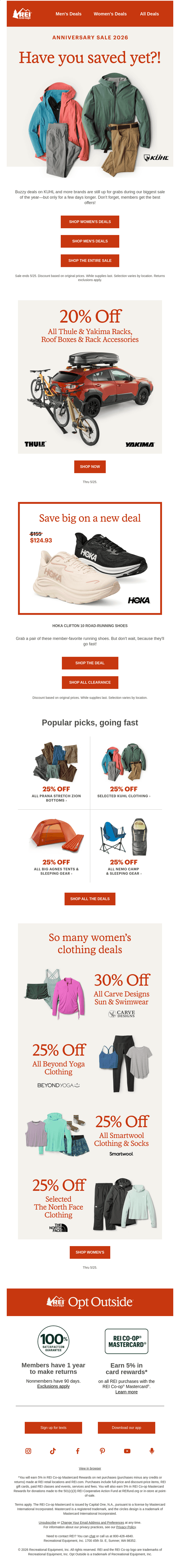 REI email from Fri, May 22, 2026