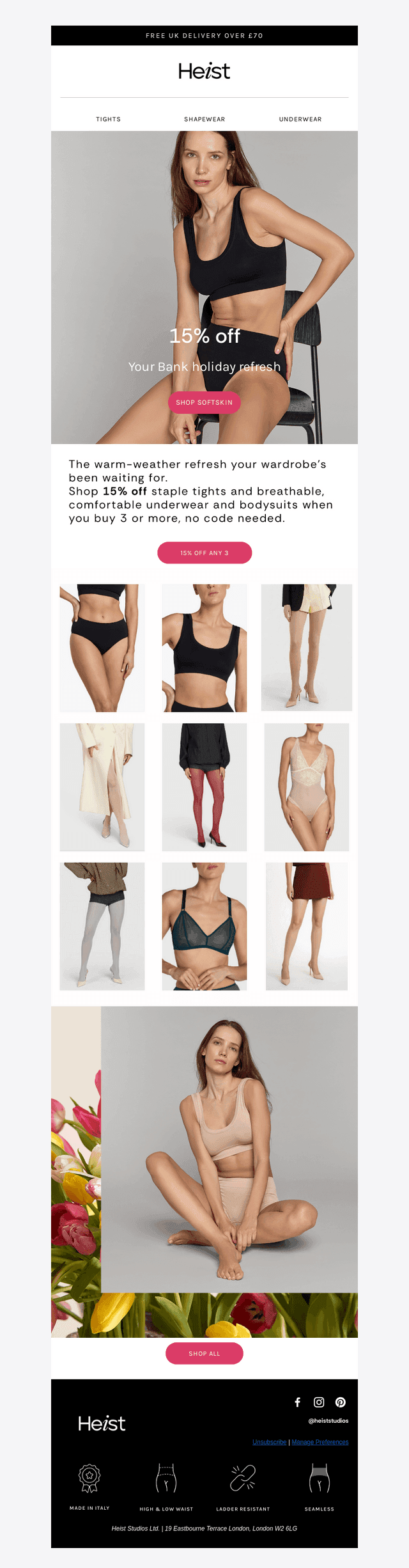 15% off continues: ENDING TUESDAY