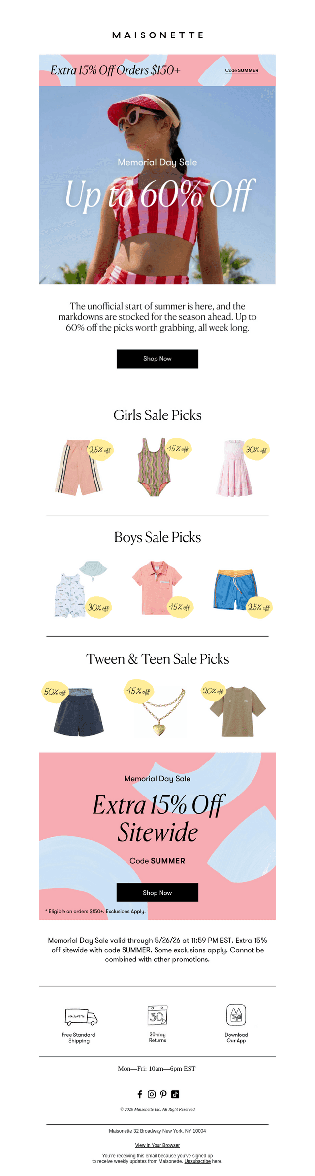 Markdowns For Every Kid, Up To 60% Off