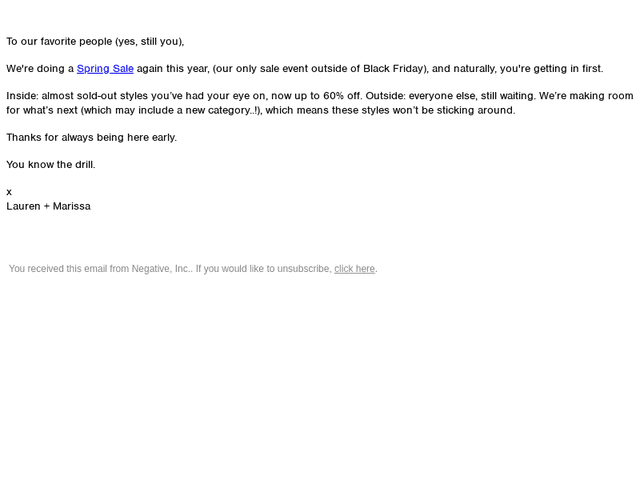 Negative Underwear email from Fri, May 22, 2026