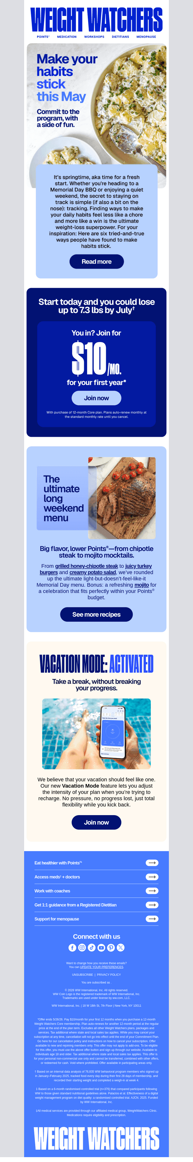 Weight Watchers email from Fri, May 22, 2026