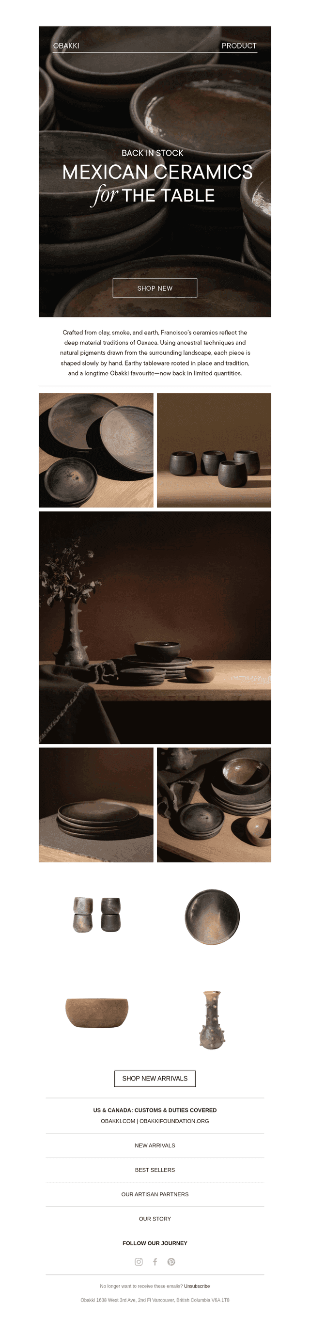 Back in Stock: Francisco Ceramics
