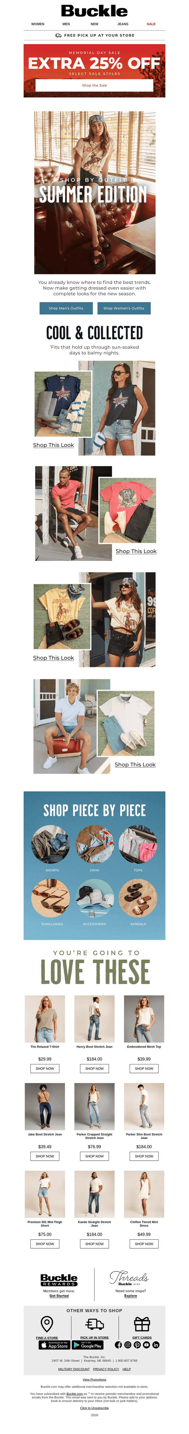 Buckle Delivers Complete Summer Looks 📭 ☀️