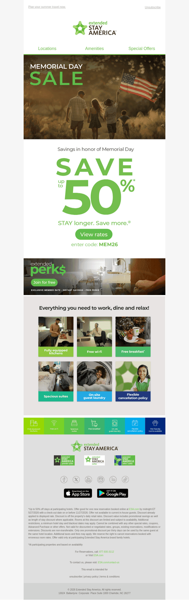 Extended Stay America email from Fri, May 22, 2026