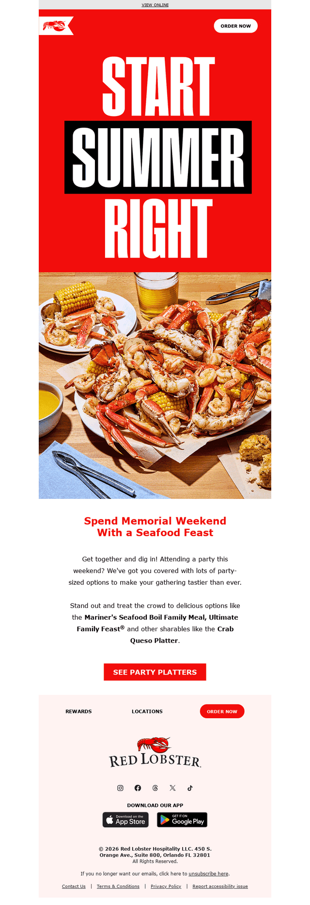 Red Lobster email from Fri, May 22, 2026