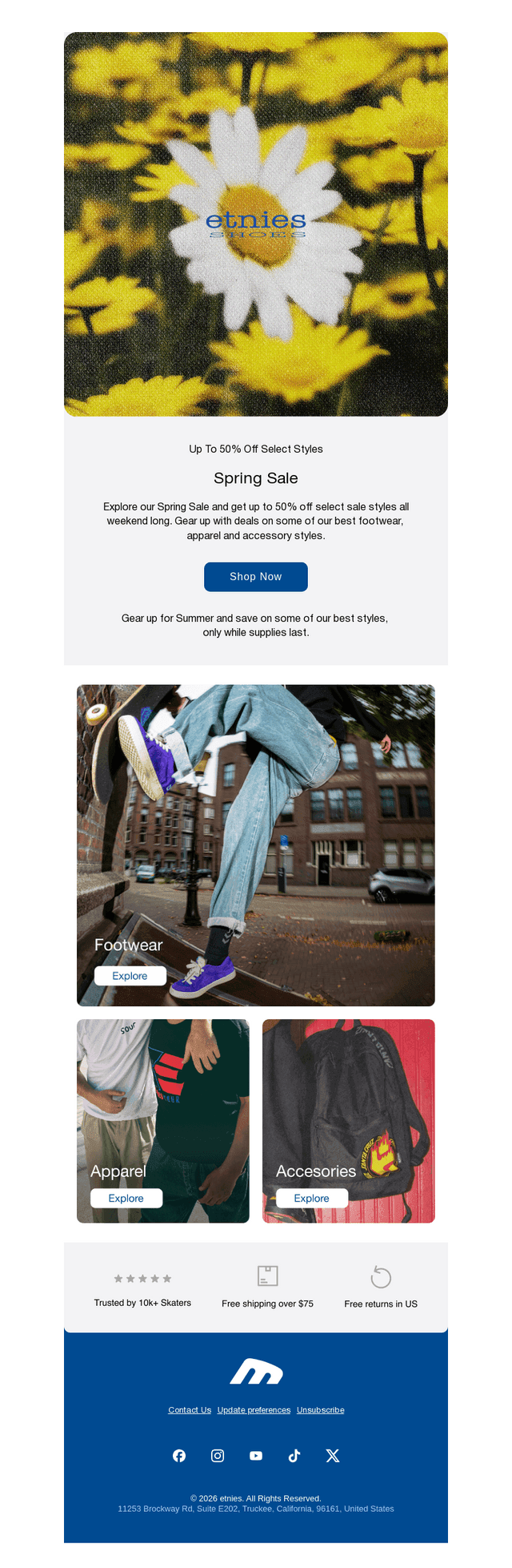 Etnies email from Fri, May 22, 2026