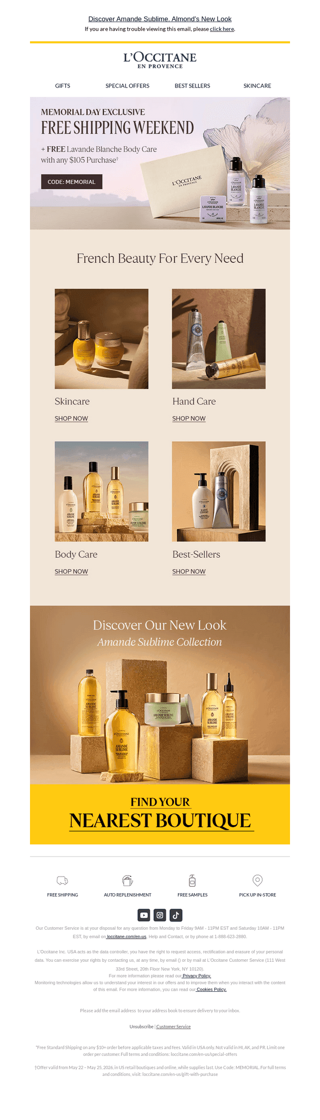 L'Occitane en Provence email from Fri, May 22, 2026