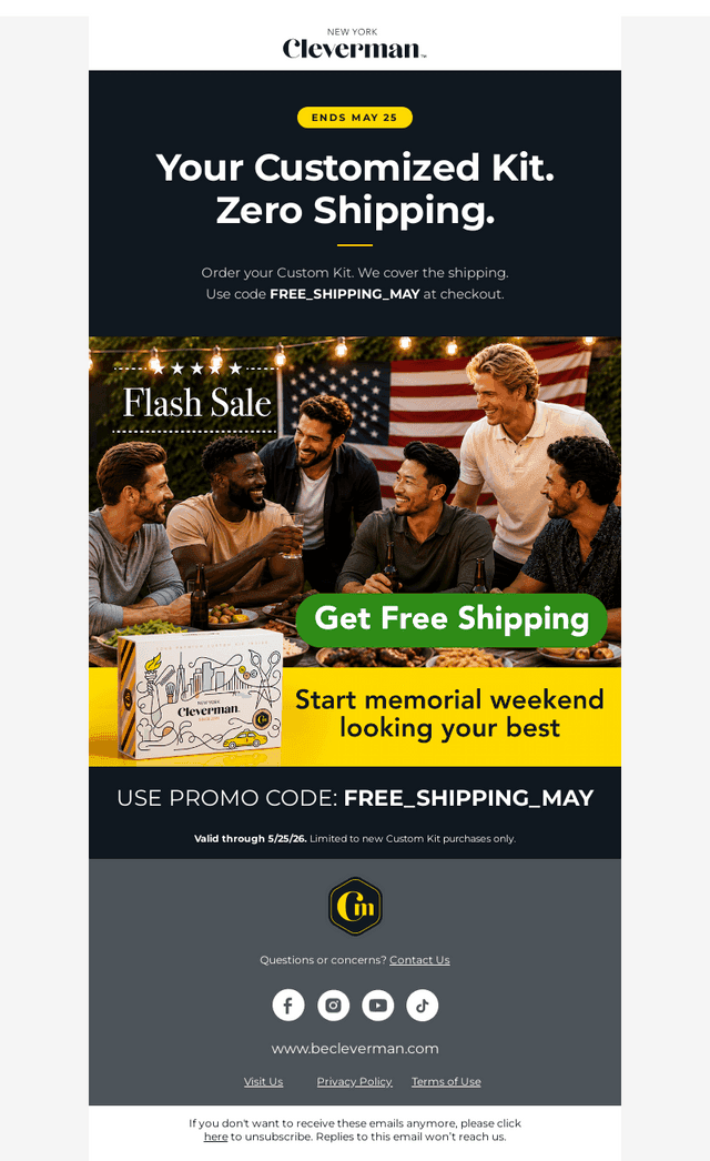 , start your kit. We cover shipping